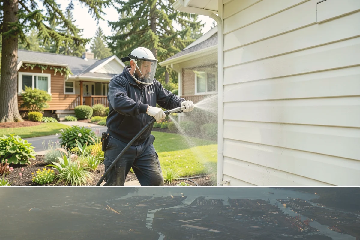 Full Exterior Cleaning Package in Fife, Pierce County, WA - A summer booking gives the whole property time to dry between stages and hold its clean finish.