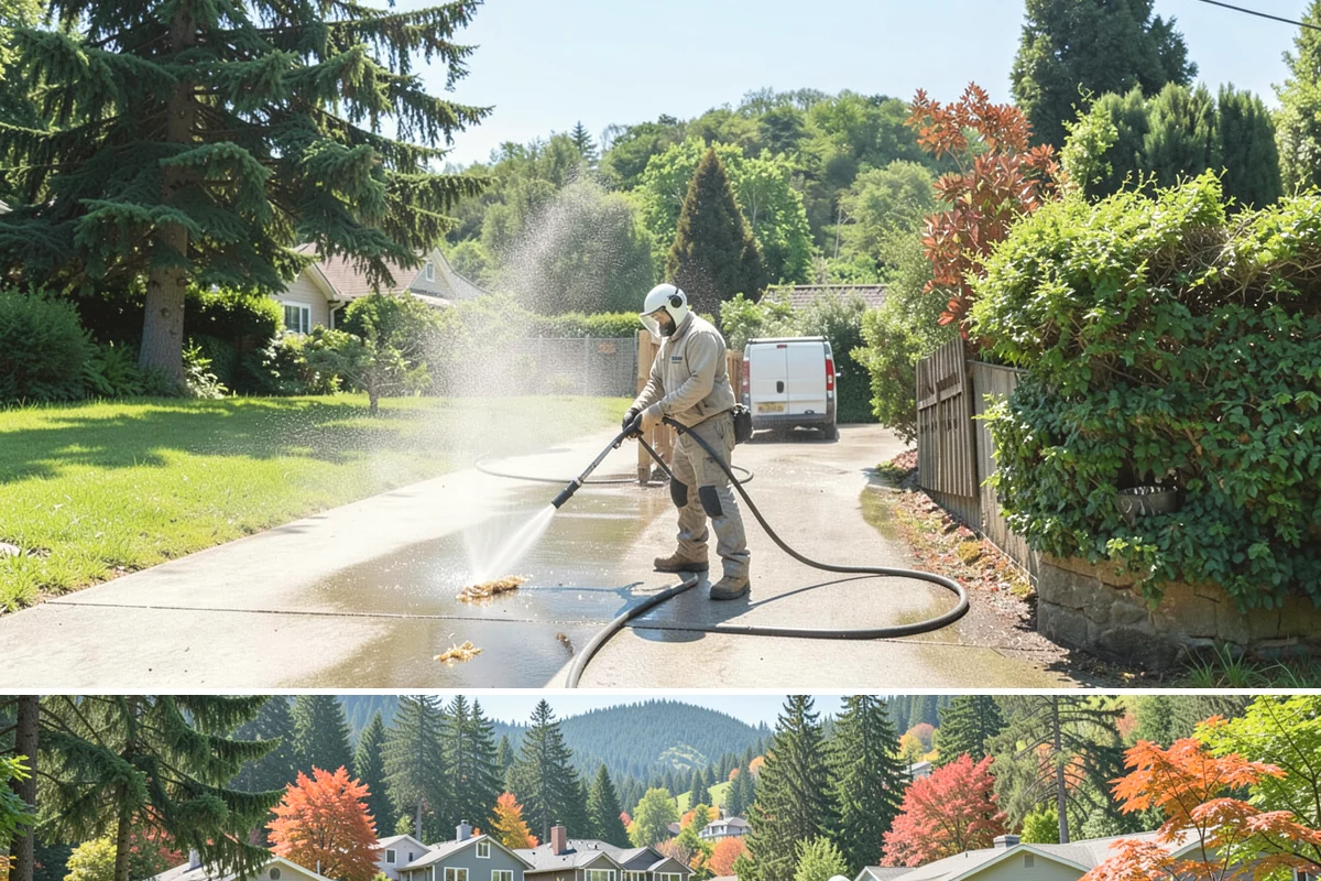 Full Exterior Cleaning Package in Fircrest, Pierce County, WA - A summer booking gives the whole property time to dry between stages and hold its clean finish.