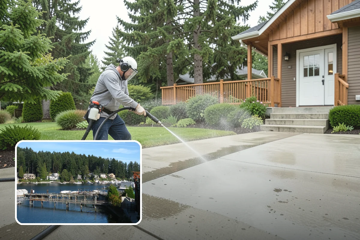 Full Exterior Cleaning Package in Gig Harbor, Pierce County, WA - Covers the entire exterior in one coordinated project