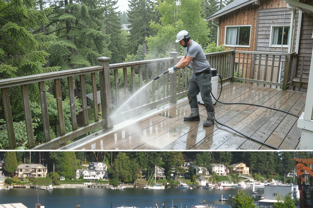 Full Exterior Cleaning Package in Gig Harbor, Pierce County, WA - A summer booking gives the whole property time to dry between stages and hold its clean finish.