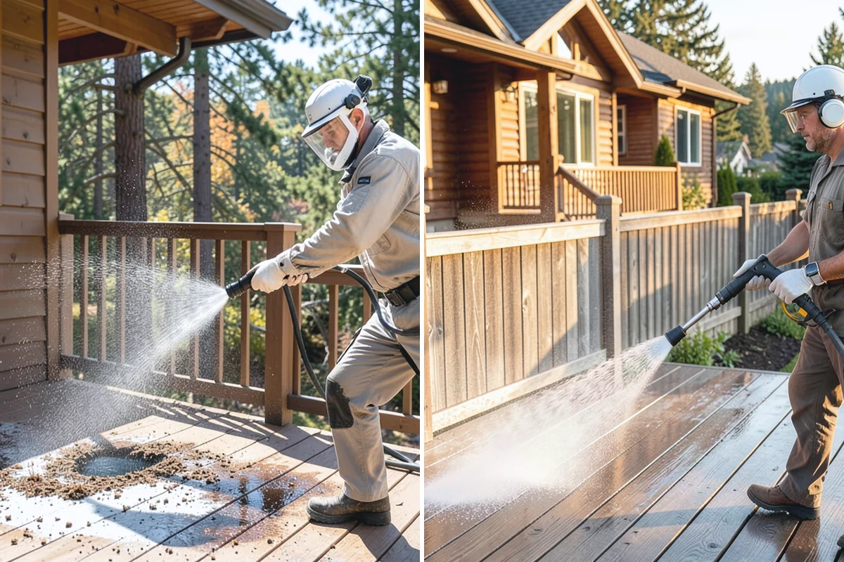 Full Exterior Cleaning Package in Gold Bar, Snohomish County, WA - Soft wash the roof and treat moss and streaking