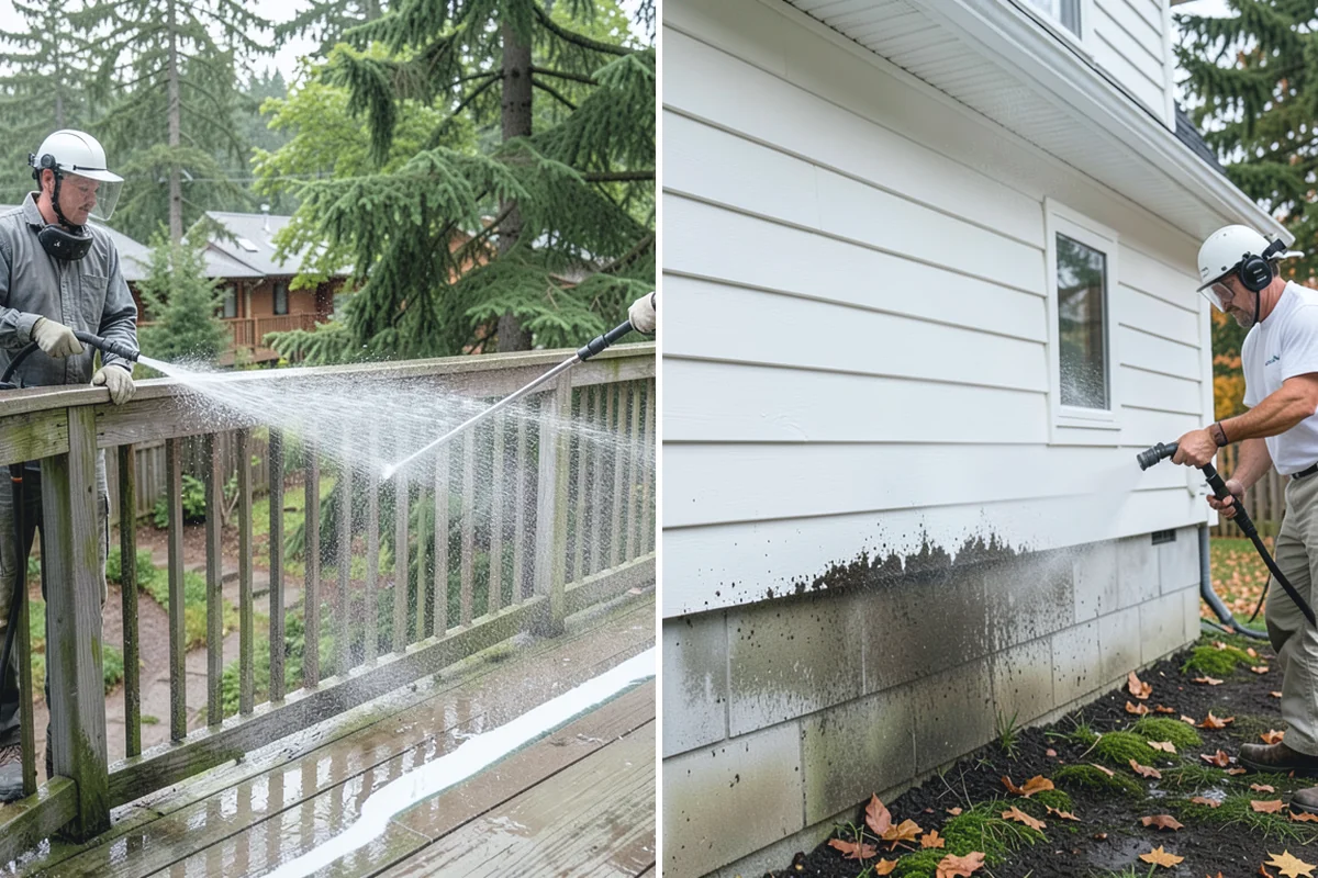 Full Exterior Cleaning Package in Granite Falls, Snohomish County, WA - Soft wash the roof and treat moss and streaking