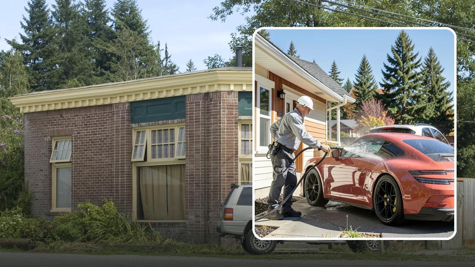 Full Exterior Cleaning Package in Hamilton, Skagit County, WA - We clean every exterior surface, from roof and siding to driveway and walkways, for a top-to-bottom property reset.