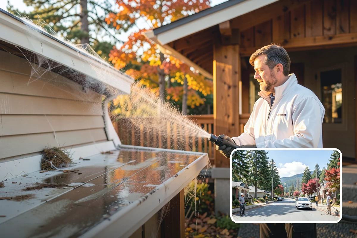 Full Exterior Cleaning Package in Hunts Point, King County, WA - Covers the entire exterior in one coordinated project