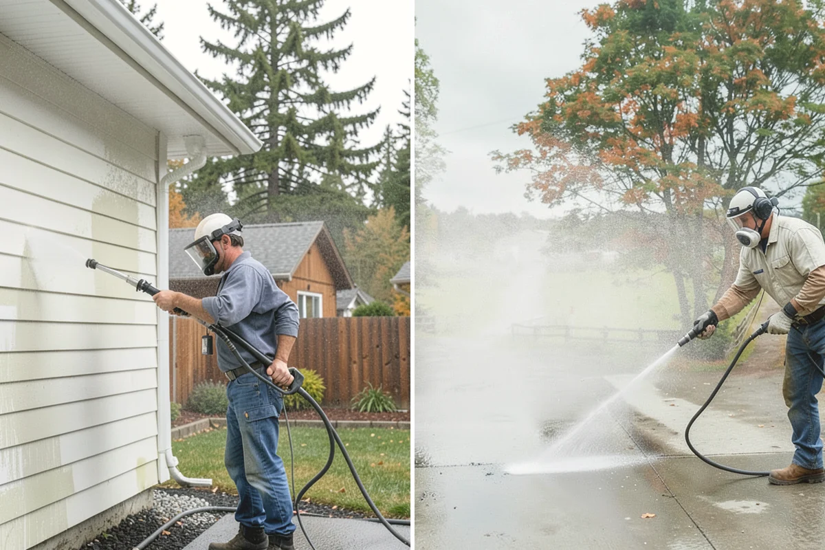 Full Exterior Cleaning Package in Issaquah, King County, WA - Soft wash the roof and treat moss and streaking