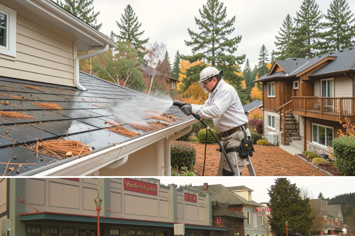 Full Exterior Cleaning Package in Issaquah, King County, WA - A summer booking gives the whole property time to dry between stages and hold its clean finish.