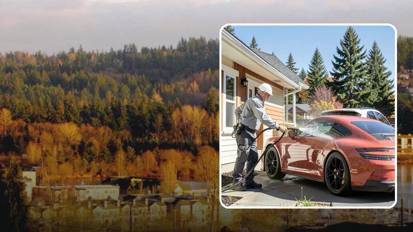 Full Exterior Cleaning Package in Kenmore, King County, WA - We clean every exterior surface, from roof and siding to driveway and walkways, for a top-to-bottom property reset.