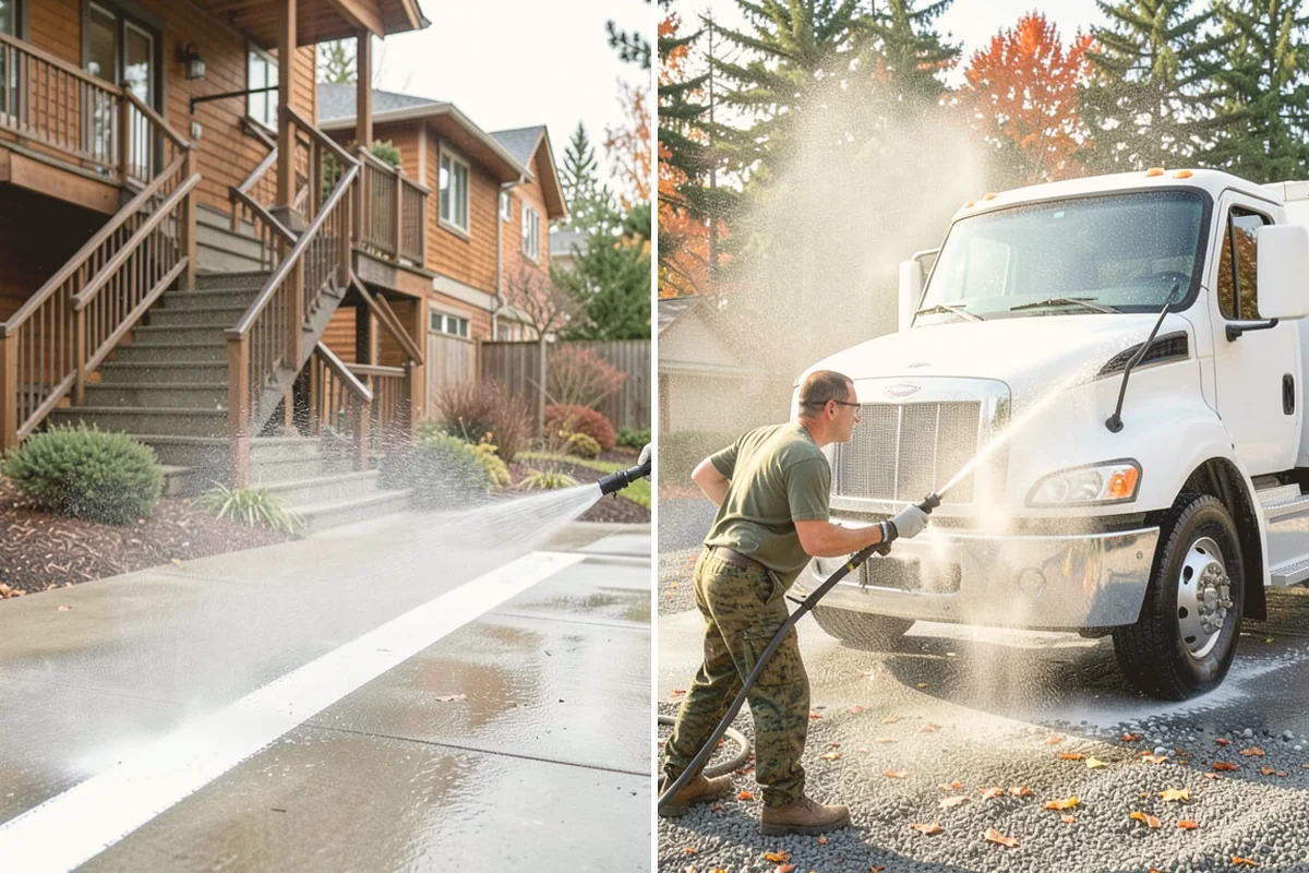 Full Exterior Cleaning Package in Kent, King County, WA - Soft wash the roof and treat moss and streaking