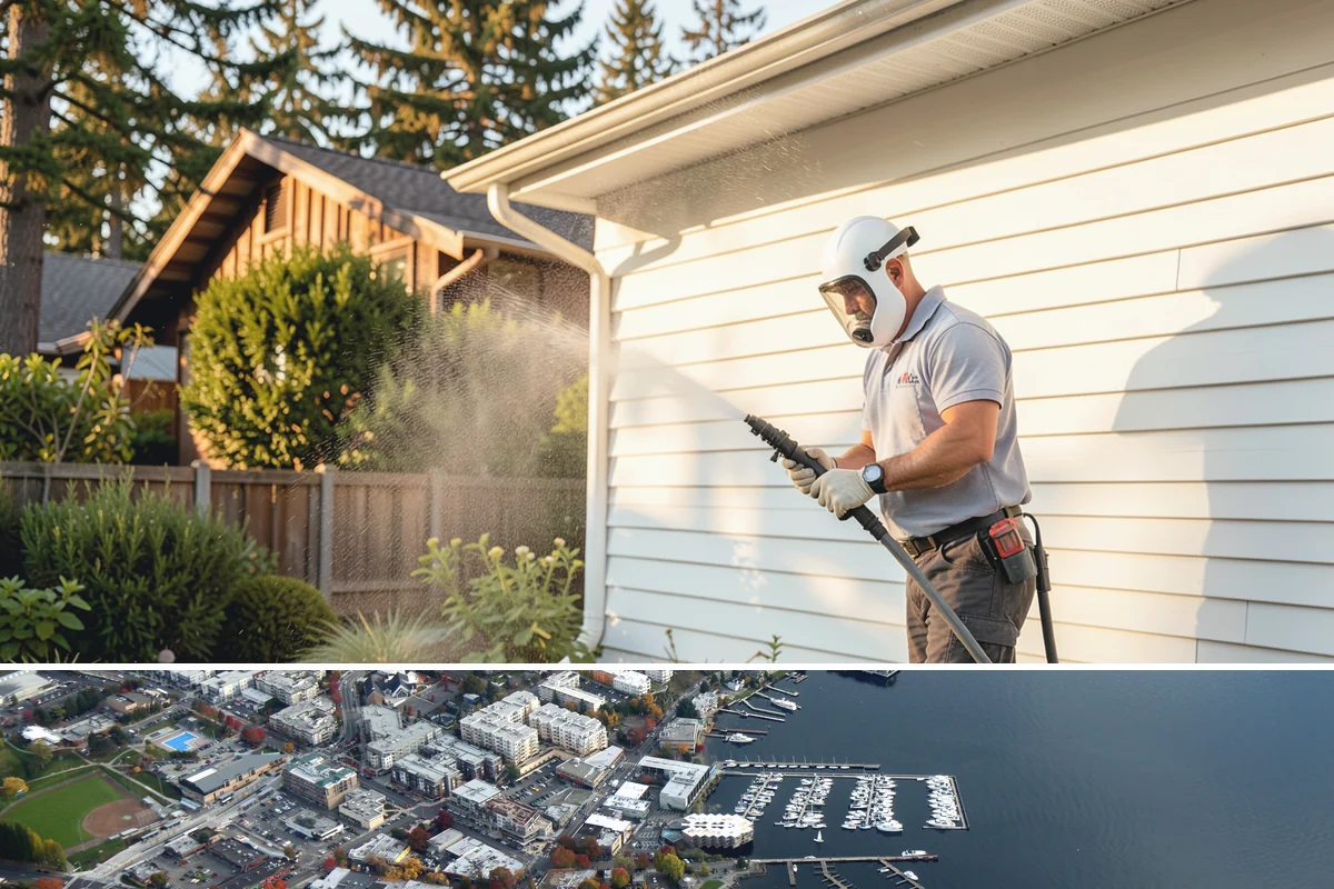 Full Exterior Cleaning Package in Kirkland, King County, WA - A summer booking gives the whole property time to dry between stages and hold its clean finish.