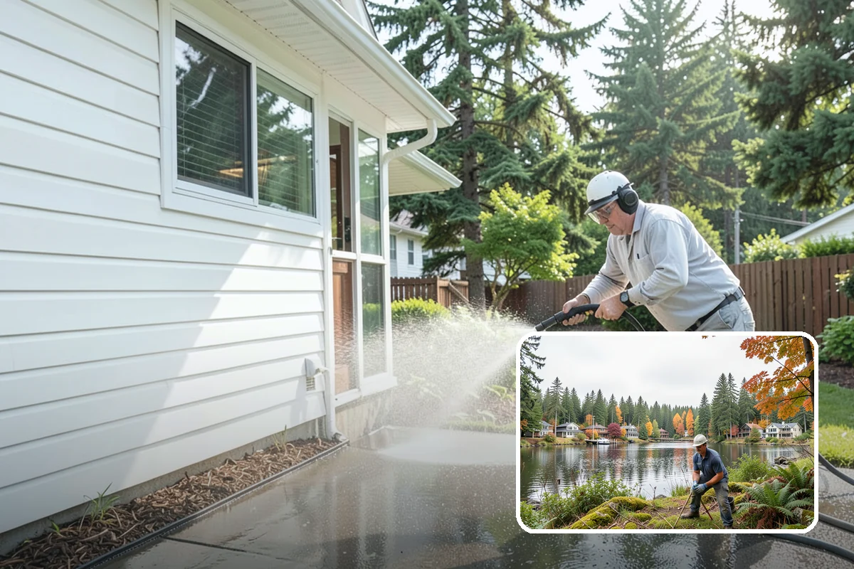 Full Exterior Cleaning Package in La Conner, Skagit County, WA - Covers the entire exterior in one coordinated project