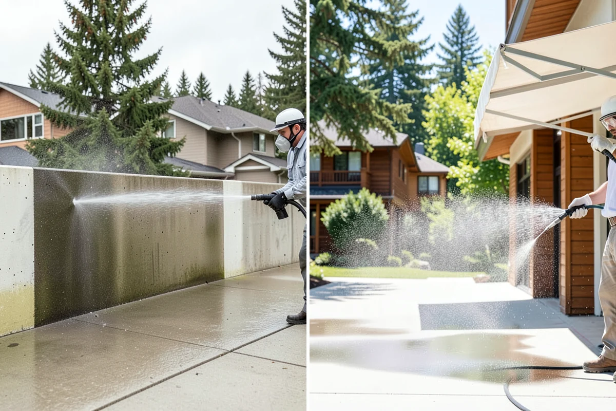 Full Exterior Cleaning Package in Lake Forest Park, King County, WA - Soft wash the roof and treat moss and streaking