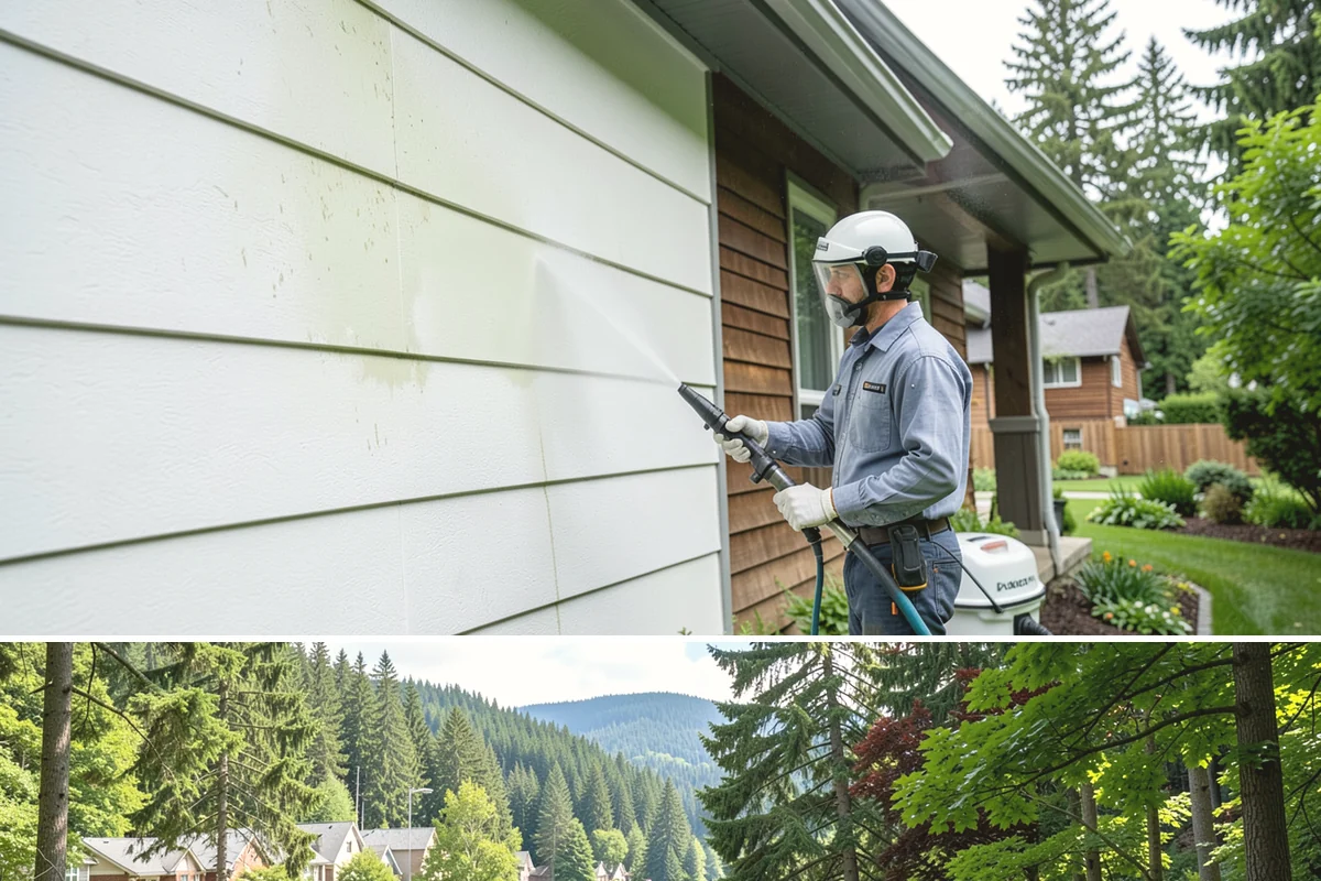 Full Exterior Cleaning Package in Lake Forest Park, King County, WA - A summer booking gives the whole property time to dry between stages and hold its clean finish.