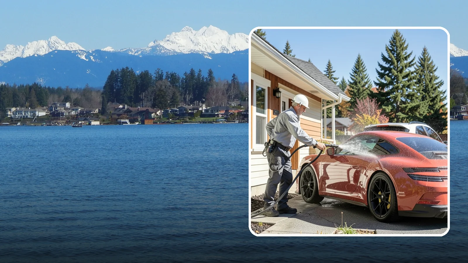 Full Exterior Cleaning Package in Lake Stevens, Snohomish County, WA - We clean every exterior surface, from roof and siding to driveway and walkways, for a top-to-bottom property reset.