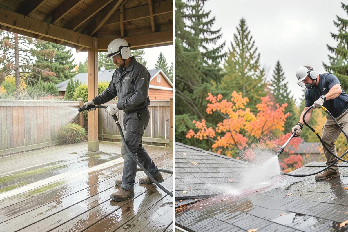 Full Exterior Cleaning Package in Lake Stevens, Snohomish County, WA - Soft wash the roof and treat moss and streaking