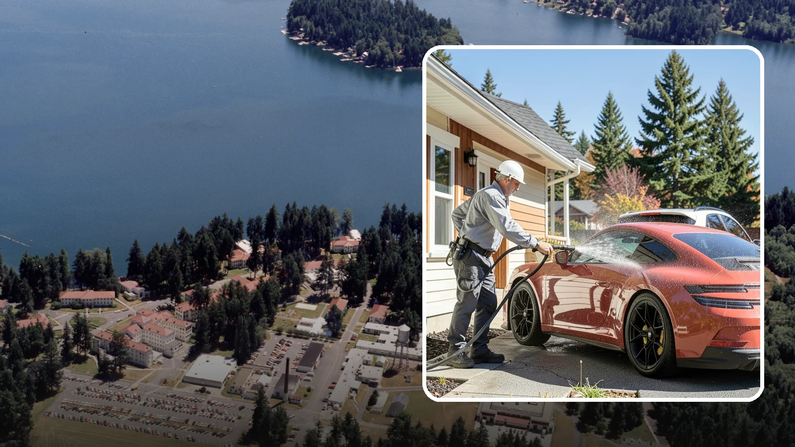 Full Exterior Cleaning Package in Lakewood, Pierce County, WA - We clean every exterior surface, from roof and siding to driveway and walkways, for a top-to-bottom property reset.
