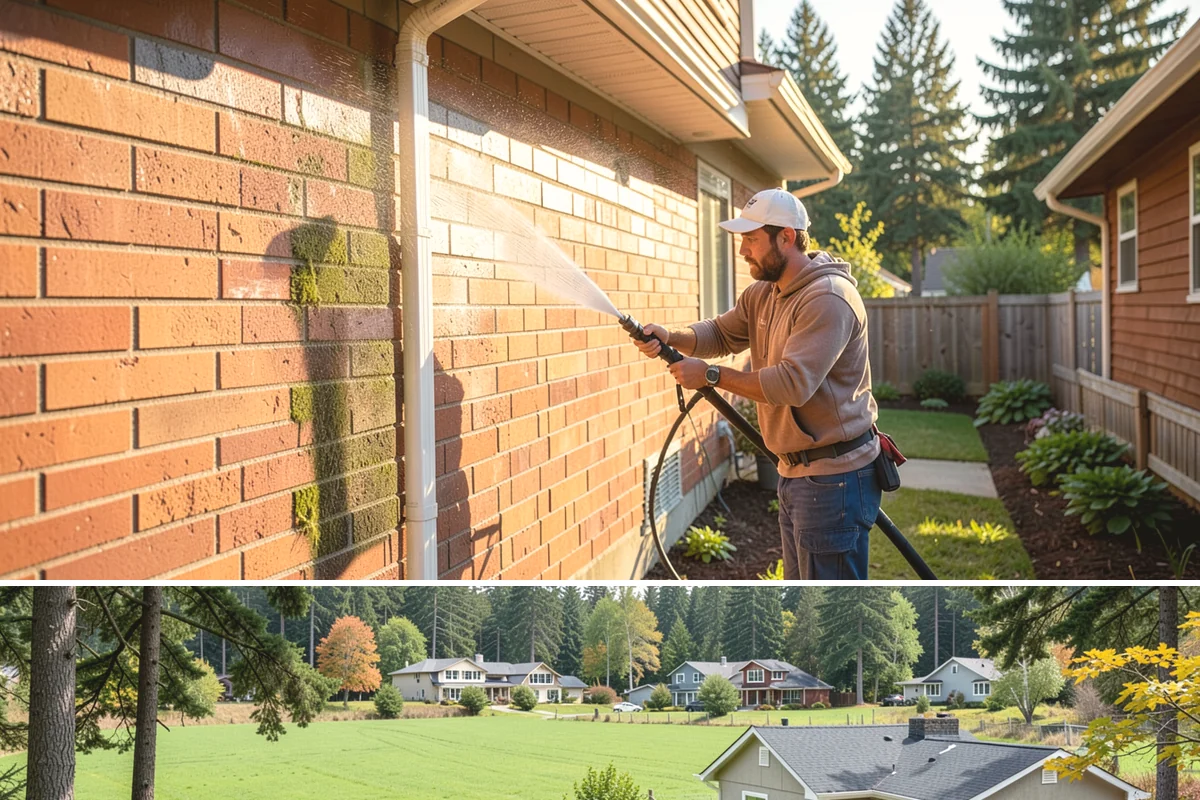Full Exterior Cleaning Package in Lyman, Skagit County, WA - A summer booking gives the whole property time to dry between stages and hold its clean finish.