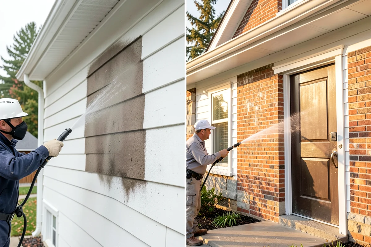 Full Exterior Cleaning Package in Maple Valley, King County, WA - Soft wash the roof and treat moss and streaking