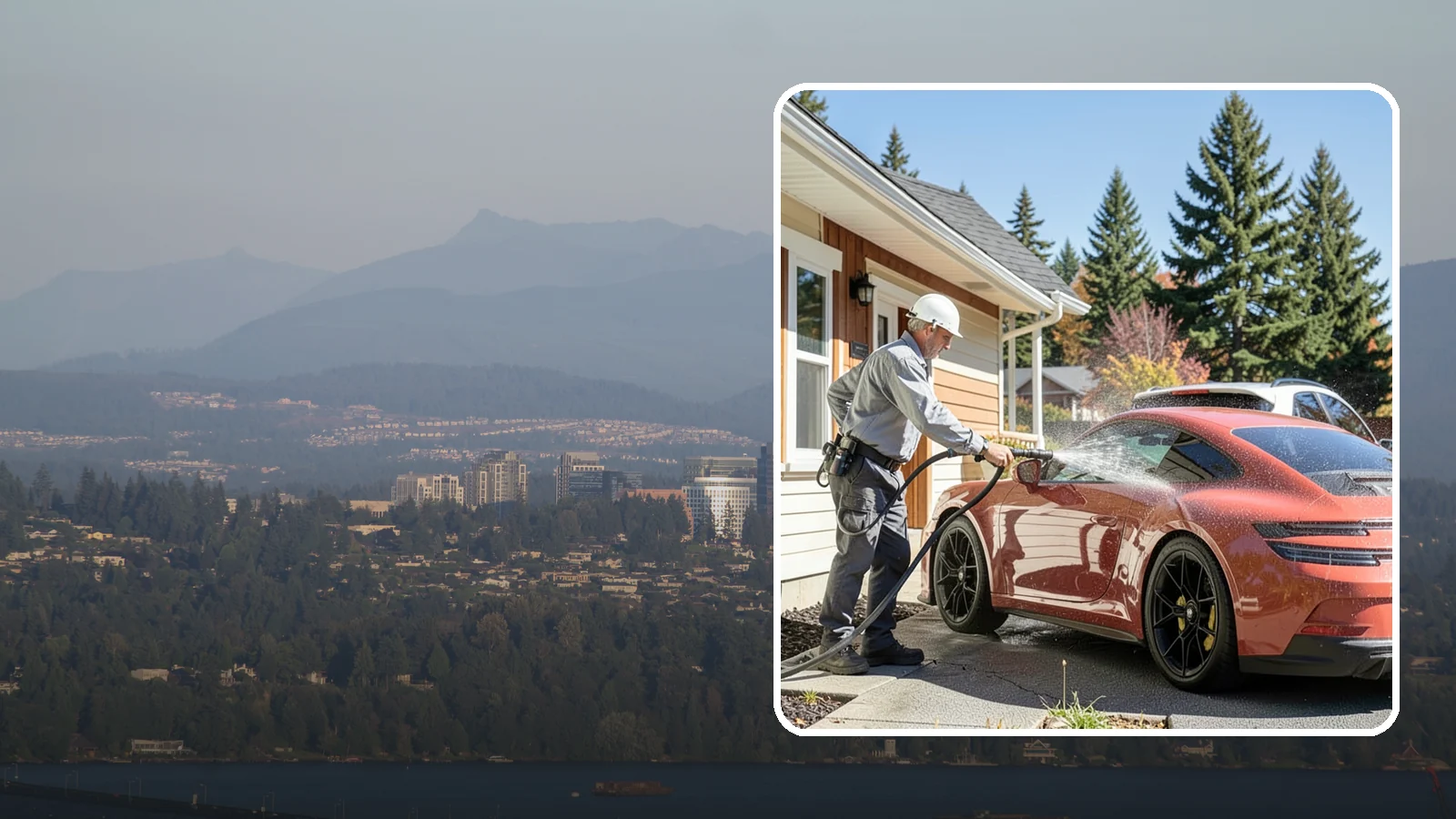 Full Exterior Cleaning Package in Medina, King County, WA - We clean every exterior surface, from roof and siding to driveway and walkways, for a top-to-bottom property reset.