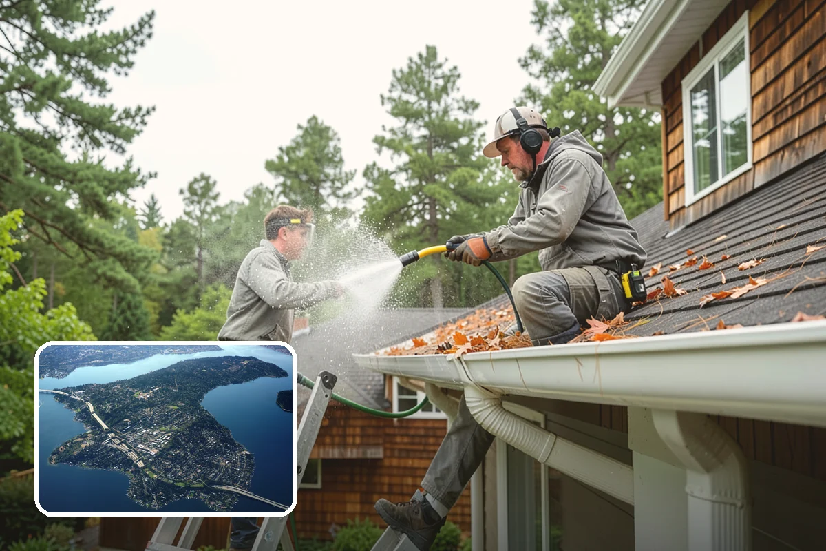 Full Exterior Cleaning Package in Mercer Island, King County, WA - Covers the entire exterior in one coordinated project