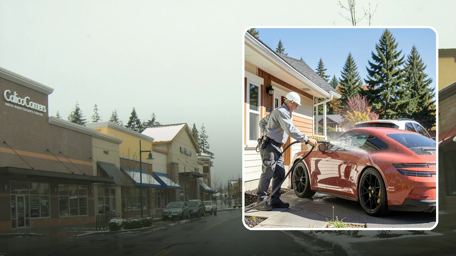 Full Exterior Cleaning Package in Mill Creek, Snohomish County, WA - We clean every exterior surface, from roof and siding to driveway and walkways, for a top-to-bottom property reset.