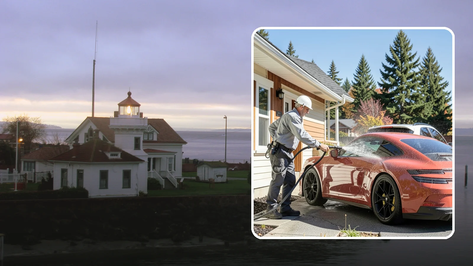 Full Exterior Cleaning Package in Mukilteo, Snohomish County, WA - We clean every exterior surface, from roof and siding to driveway and walkways, for a top-to-bottom property reset.