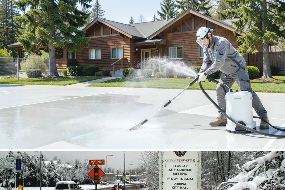 Full Exterior Cleaning Package in Newcastle, King County, WA - A summer booking gives the whole property time to dry between stages and hold its clean finish.