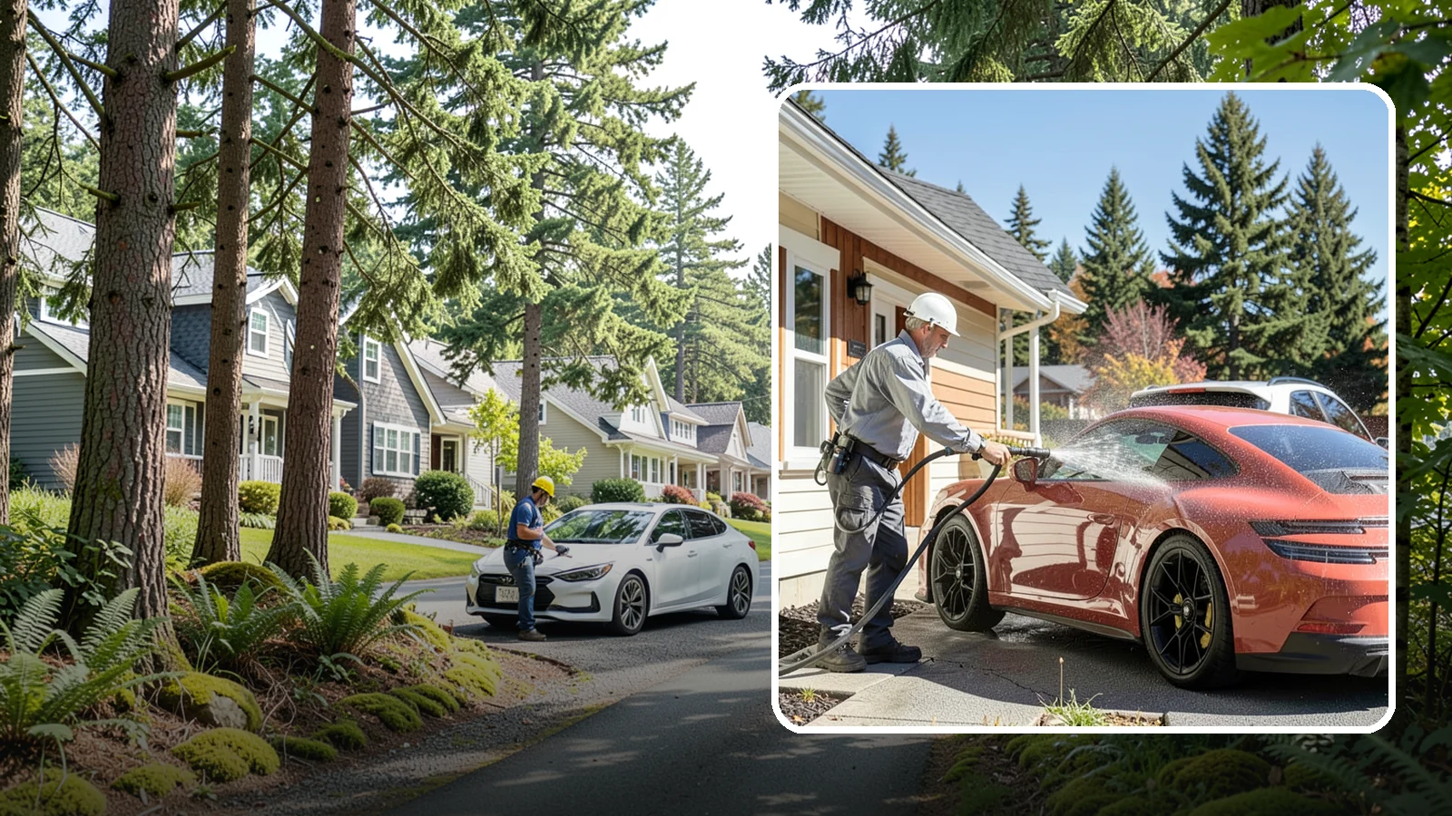 Full Exterior Cleaning Package in Normandy Park, King County, WA - We clean every exterior surface, from roof and siding to driveway and walkways, for a top-to-bottom property reset.