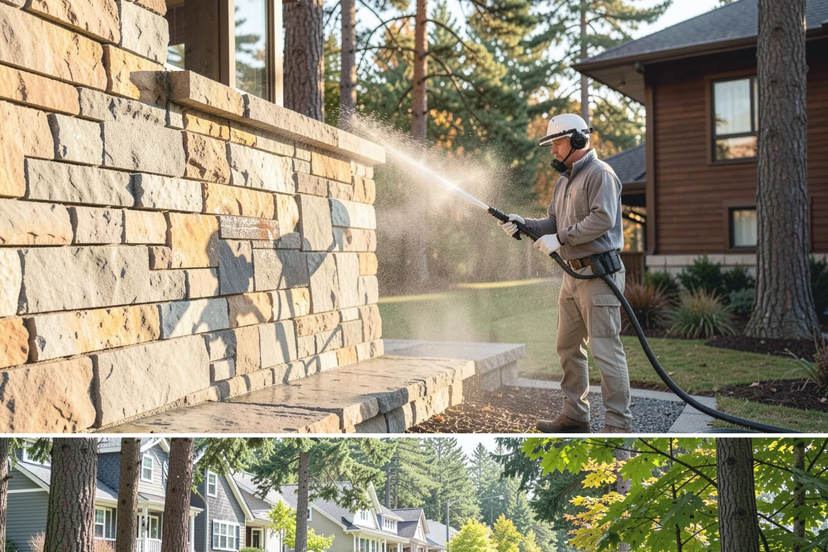Full Exterior Cleaning Package in Normandy Park, King County, WA - A summer booking gives the whole property time to dry between stages and hold its clean finish.