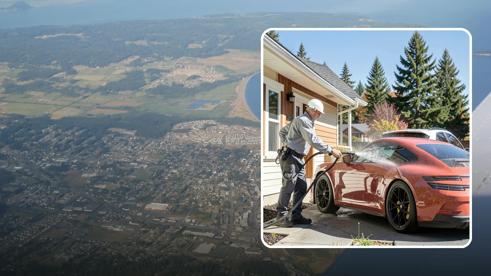 Full Exterior Cleaning Package in Oak Harbor, Island County, WA - We clean every exterior surface, from roof and siding to driveway and walkways, for a top-to-bottom property reset.