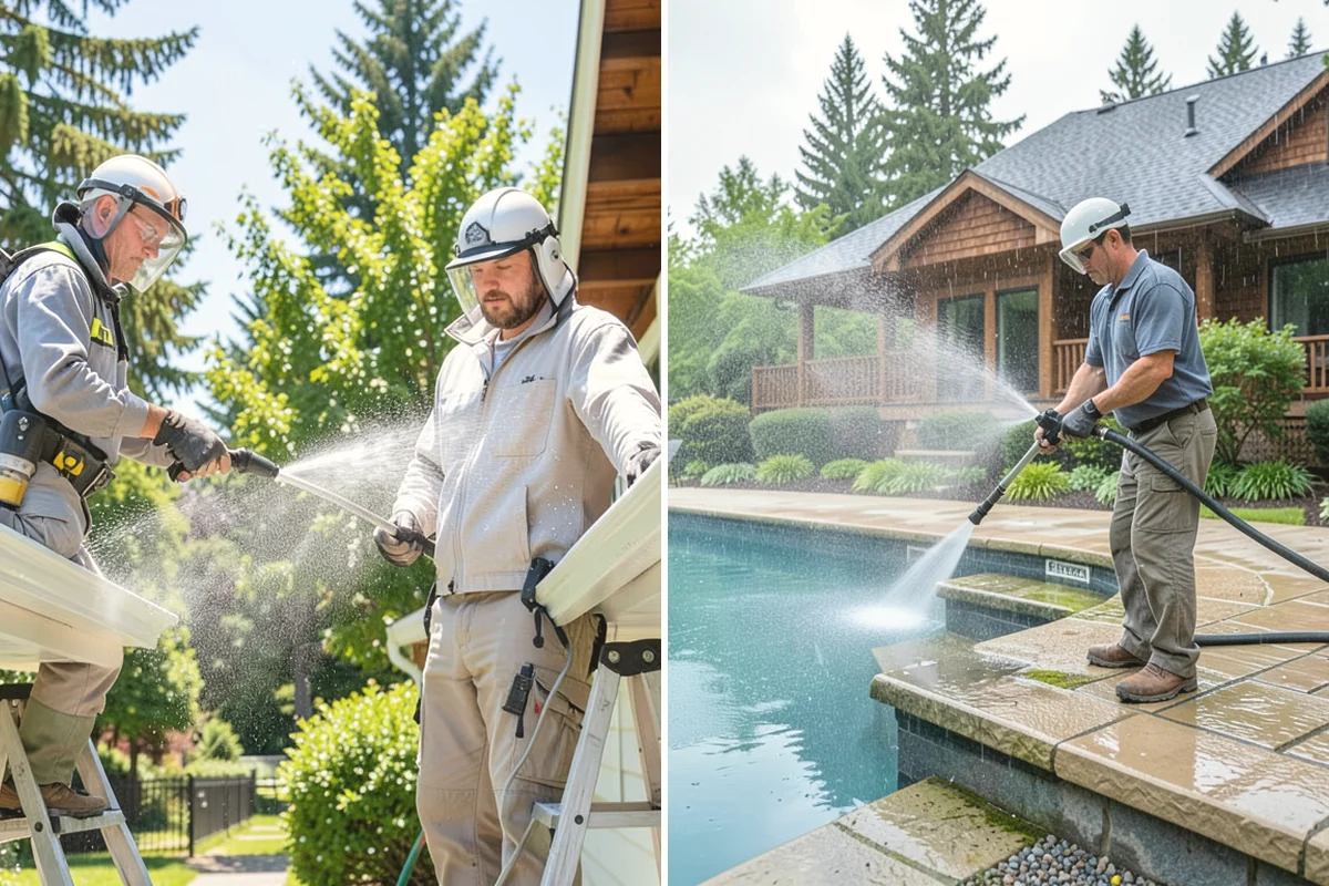 Full Exterior Cleaning Package in Oak Harbor, Island County, WA - Soft wash the roof and treat moss and streaking