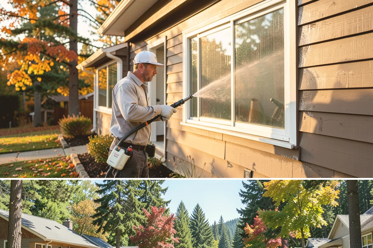 Full Exterior Cleaning Package in Orting, Pierce County, WA - A summer booking gives the whole property time to dry between stages and hold its clean finish.