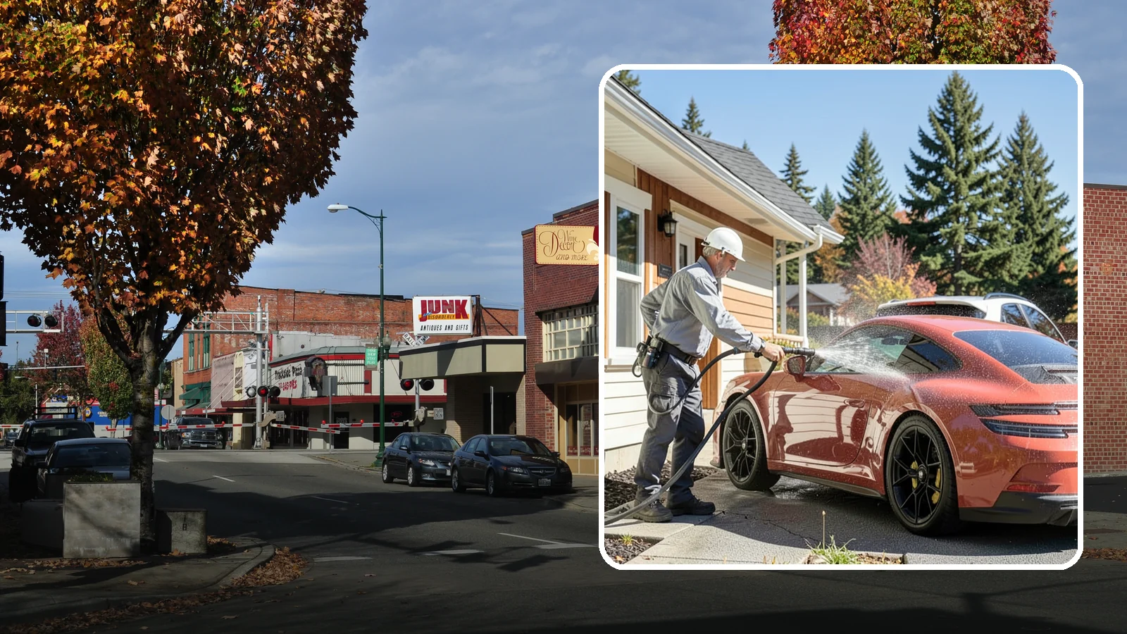 Full Exterior Cleaning Package in Puyallup, Pierce County, WA - We clean every exterior surface, from roof and siding to driveway and walkways, for a top-to-bottom property reset.