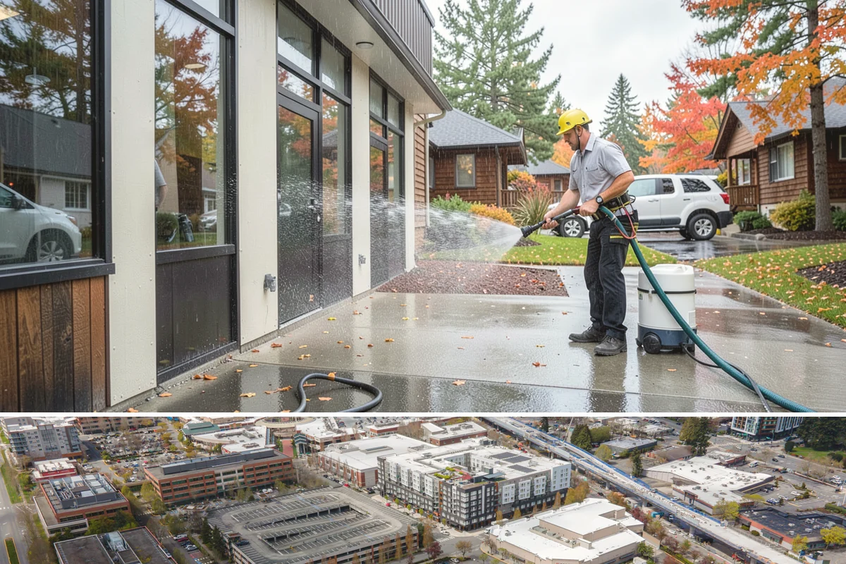 Full Exterior Cleaning Package in Redmond, King County, WA - A summer booking gives the whole property time to dry between stages and hold its clean finish.