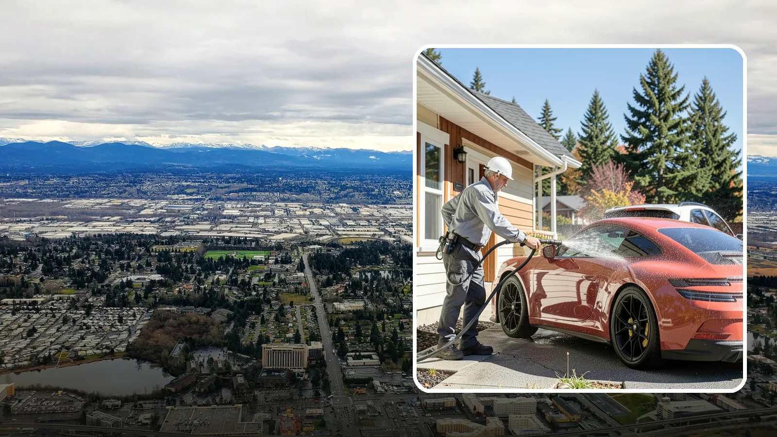 Full Exterior Cleaning Package in SeaTac, King County, WA - We clean every exterior surface, from roof and siding to driveway and walkways, for a top-to-bottom property reset.