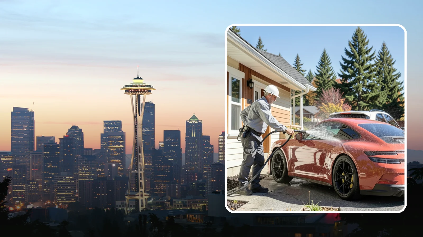 Full Exterior Cleaning Package in Seattle, King County, WA - We clean every exterior surface, from roof and siding to driveway and walkways, for a top-to-bottom property reset.