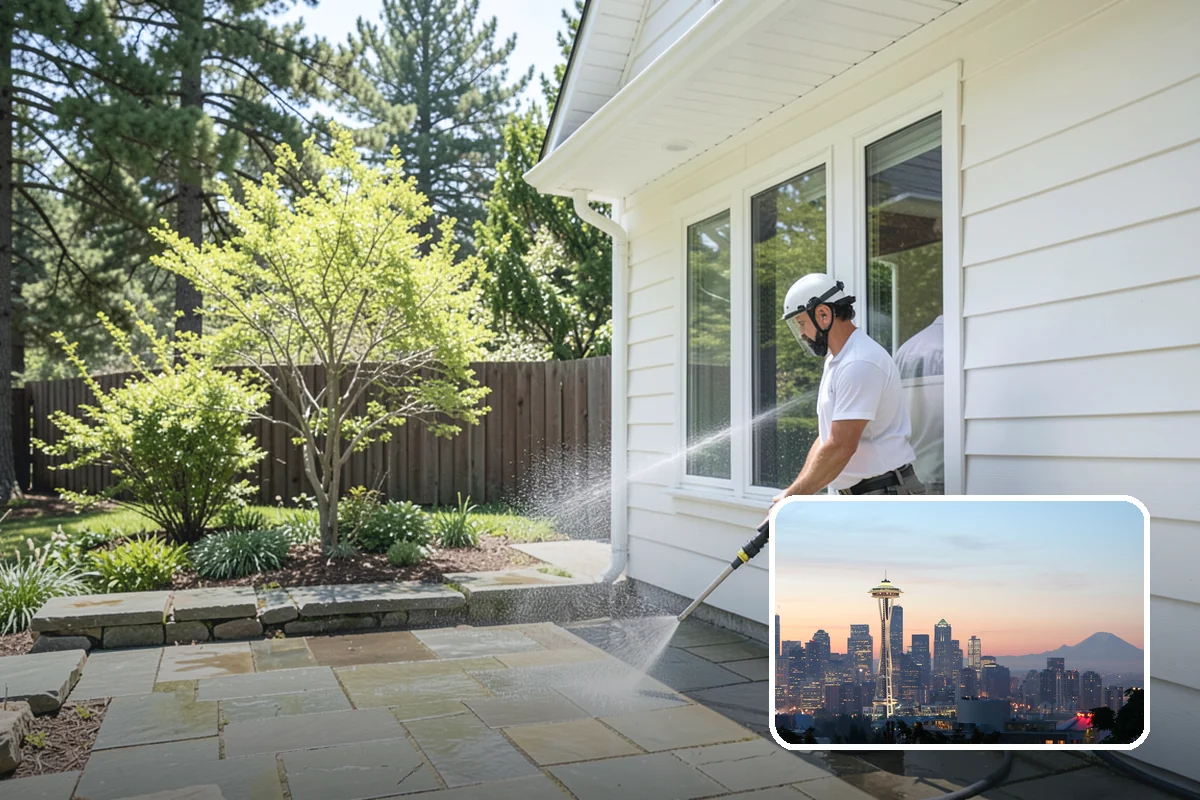 Full Exterior Cleaning Package in Seattle, King County, WA - Covers the entire exterior in one coordinated project