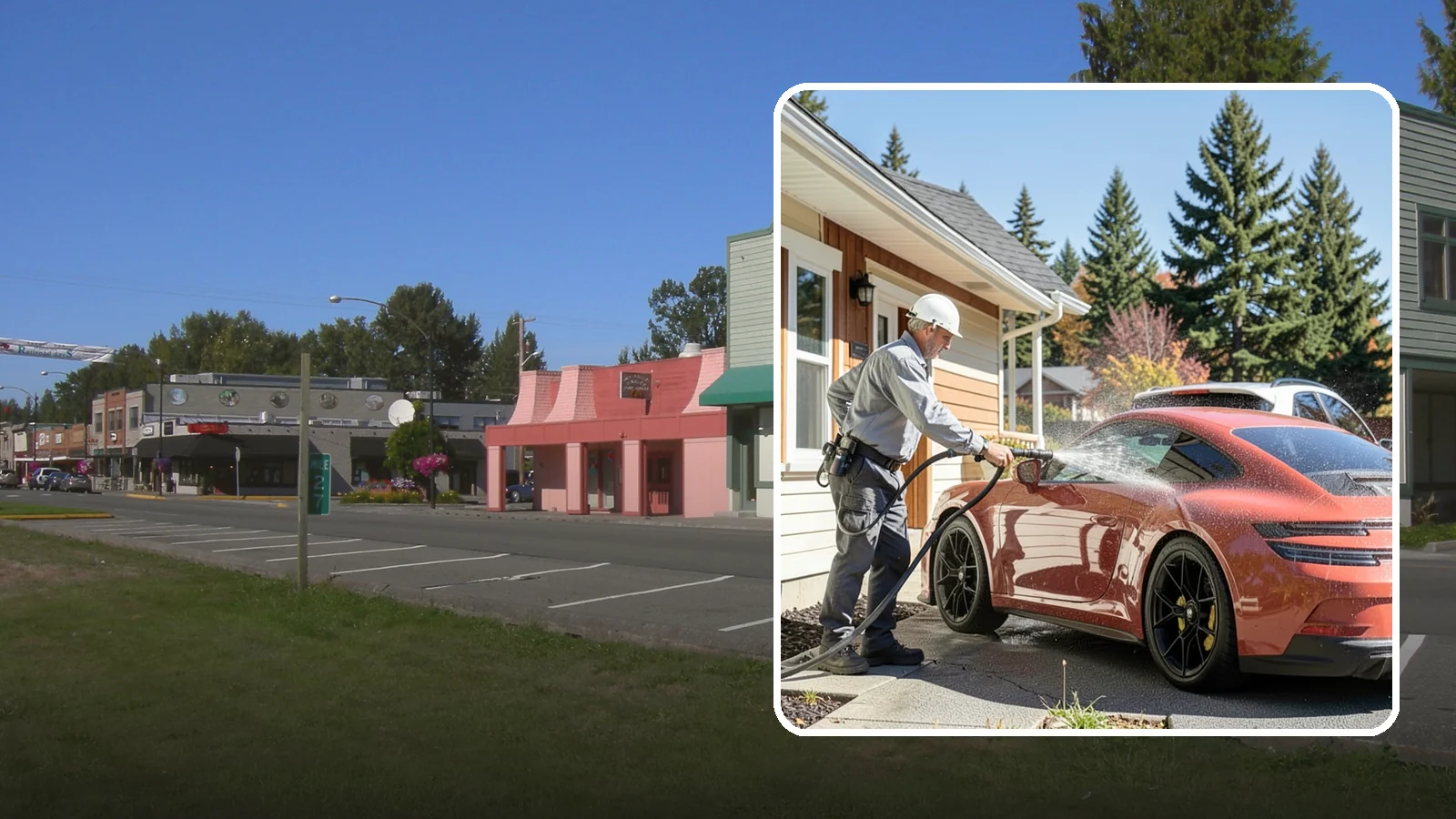 Full Exterior Cleaning Package in Snoqualmie, King County, WA - We clean every exterior surface, from roof and siding to driveway and walkways, for a top-to-bottom property reset.