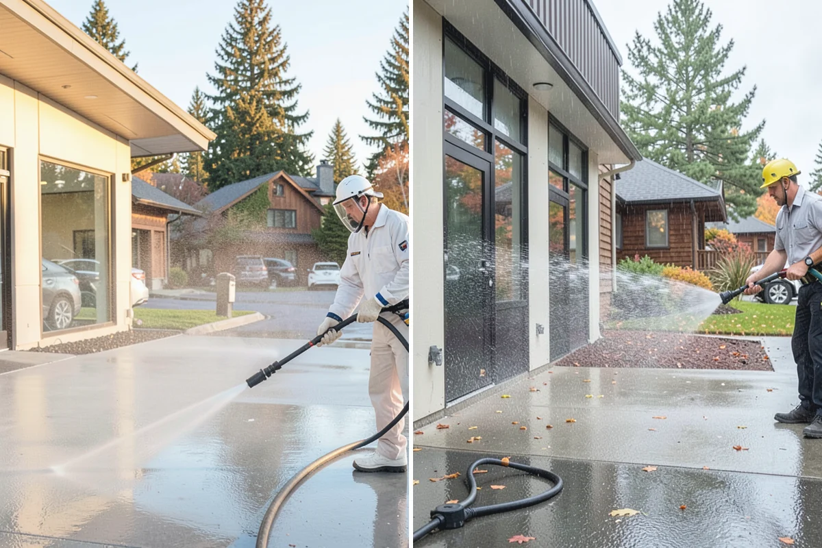 Full Exterior Cleaning Package in South Prairie, Pierce County, WA - Soft wash the roof and treat moss and streaking