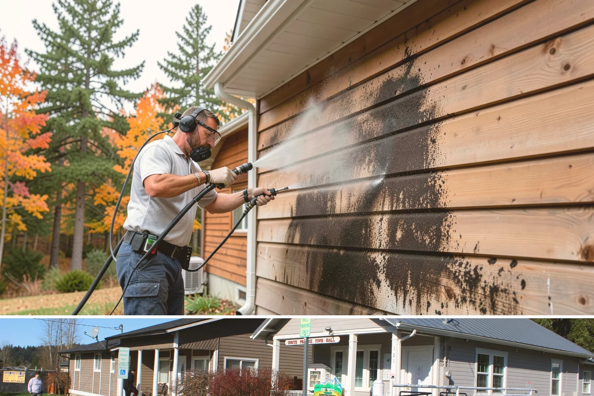 Full Exterior Cleaning Package in South Prairie, Pierce County, WA - A summer booking gives the whole property time to dry between stages and hold its clean finish.
