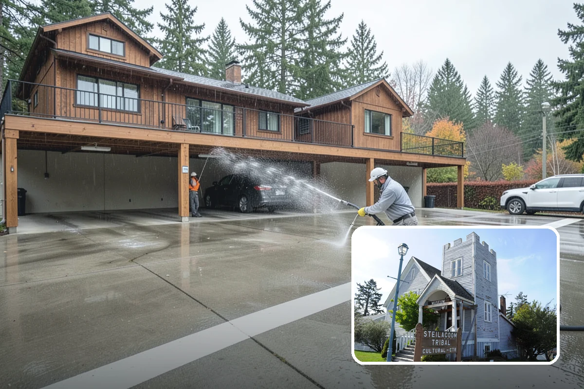 Full Exterior Cleaning Package in Steilacoom, Pierce County, WA - Covers the entire exterior in one coordinated project
