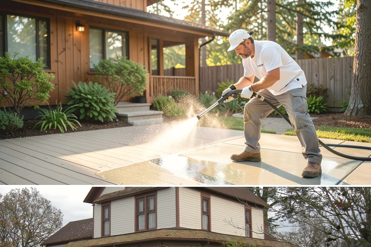 Full Exterior Cleaning Package in Sumner, Pierce County, WA - A summer booking gives the whole property time to dry between stages and hold its clean finish.