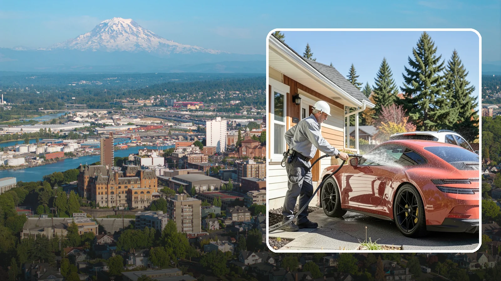 Full Exterior Cleaning Package in Tacoma, Pierce County, WA - We clean every exterior surface, from roof and siding to driveway and walkways, for a top-to-bottom property reset.