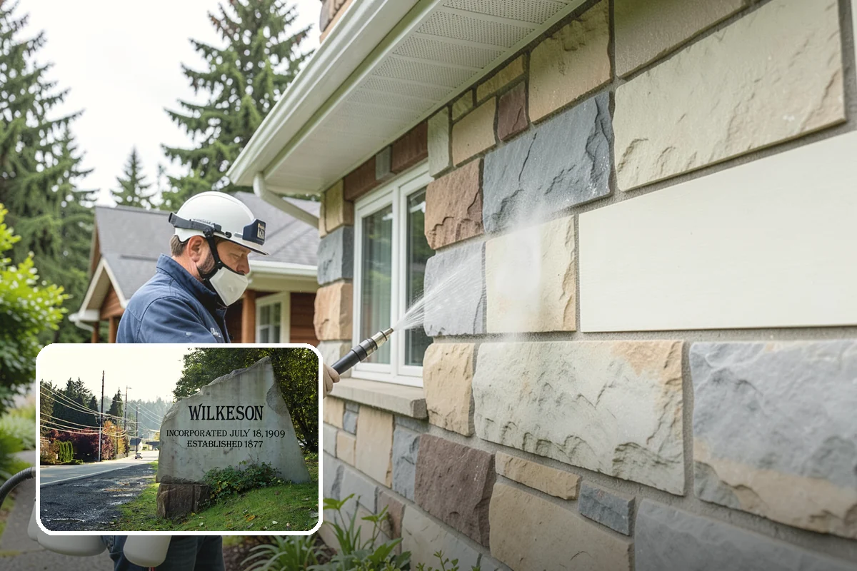 Full Exterior Cleaning Package in Wilkeson, Pierce County, WA - Covers the entire exterior in one coordinated project