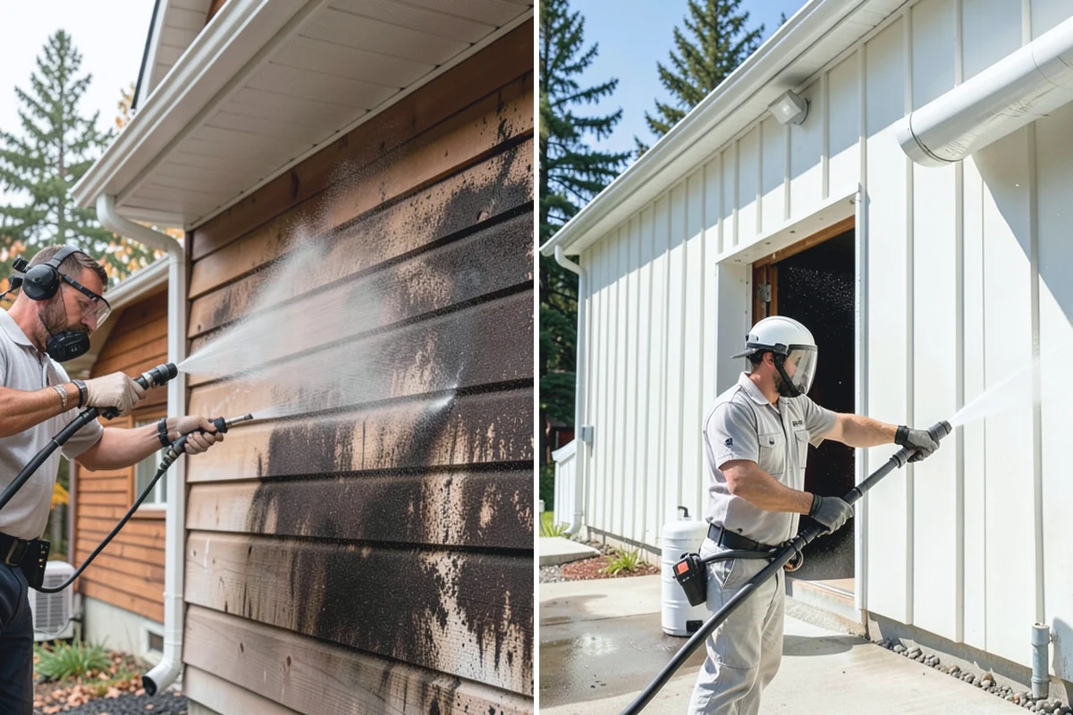 Full Exterior Cleaning Package in Wilkeson, Pierce County, WA - Soft wash the roof and treat moss and streaking