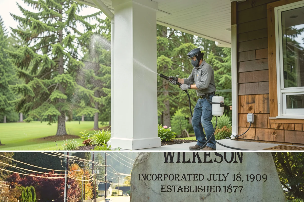 Full Exterior Cleaning Package in Wilkeson, Pierce County, WA - A summer booking gives the whole property time to dry between stages and hold its clean finish.