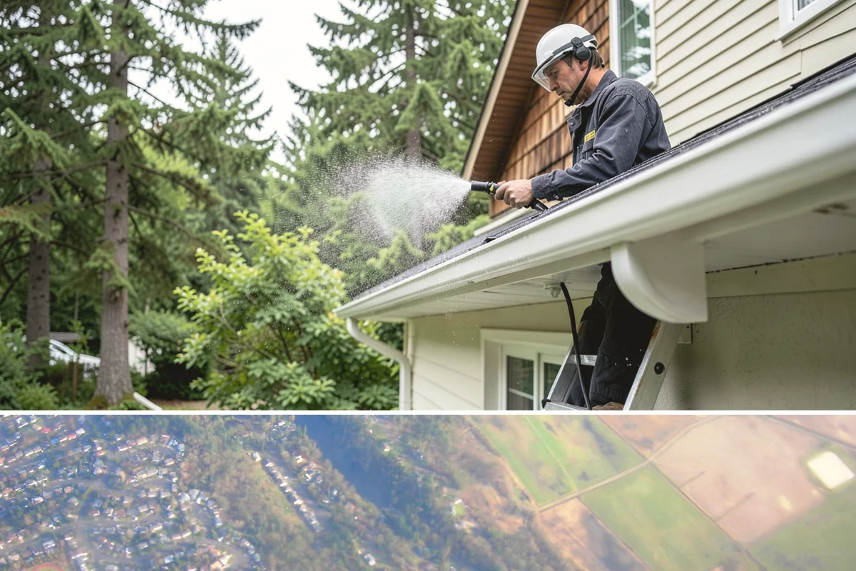 Garage Door Washing in Algona, King County, WA - Spring is ideal for clearing the heavy cedar and cottonwood pollen that coats doors after a wet Northwest winter.