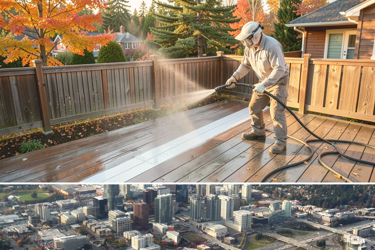 Garage Door Washing in Bellevue, King County, WA - Spring is ideal for clearing the heavy cedar and cottonwood pollen that coats doors after a wet Northwest winter.