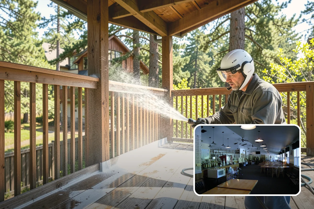 Garage Door Washing in Black Diamond, King County, WA - Brightens the most prominent surface on your home's front elevation
