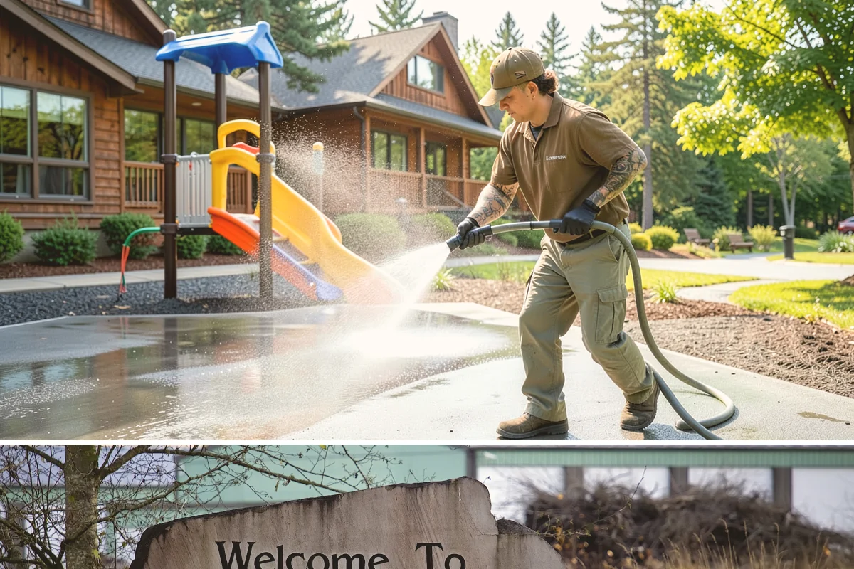 Garage Door Washing in Buckley, Pierce County, WA - Spring is ideal for clearing the heavy cedar and cottonwood pollen that coats doors after a wet Northwest winter.