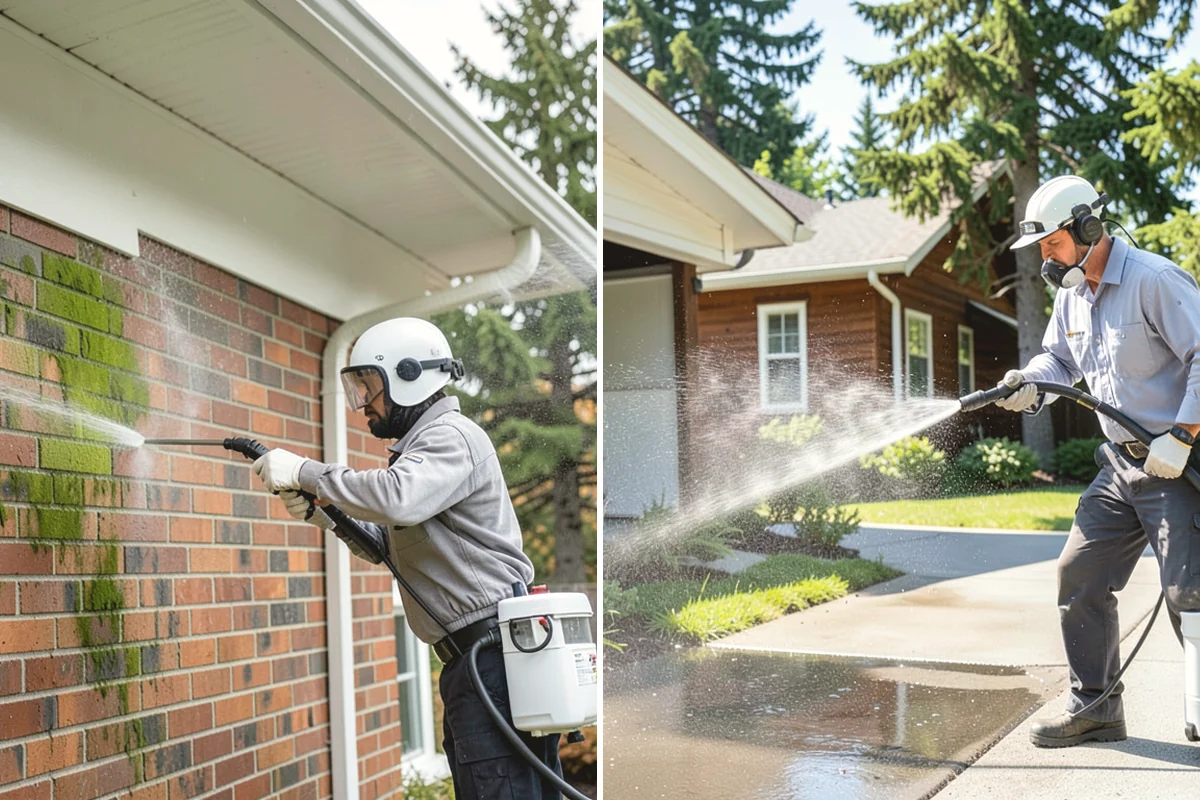 Garage Door Washing in Carnation, King County, WA - Rinse loose dust and cobwebs from panels and track hardware